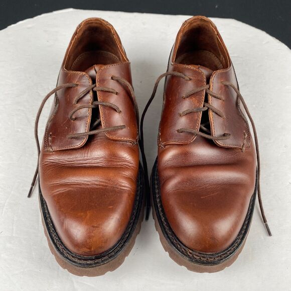 Men's Sebago Drysides Waterproof Lace up Brown Leather Oxford Shoes Size 8M - Picture 2 of 16